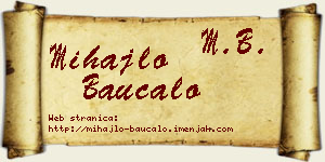 Mihajlo Baucalo vizit kartica